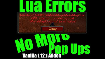 Improved Error Frame ( LUA Errors ) - Vanilla 1.12.1 Addon