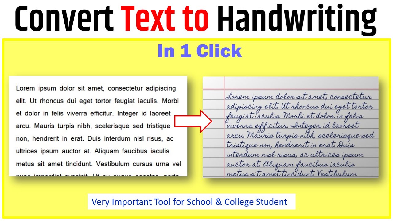 text to handwriting for assignment