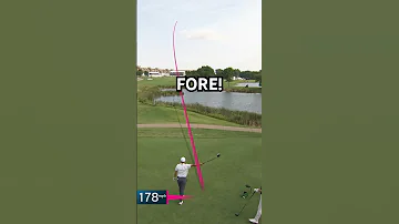 A bounce … off an elbow into the fairway? 😬