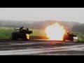 2013,10式戦車スラローム射撃の命中精度　Type10 Mbt Slalom Shooting