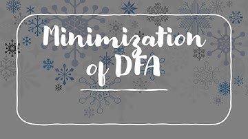 Minimization of DFA : Part 1