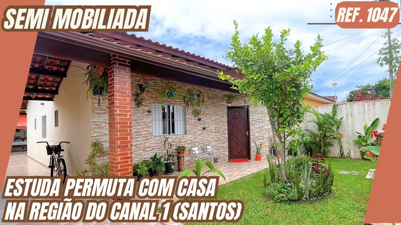 REF.1047 Casa Semi Mobiliada a 300m da praia Ótimo Investimento 