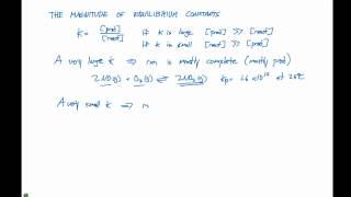 15.3 Magnitude of Equilibrium Constants