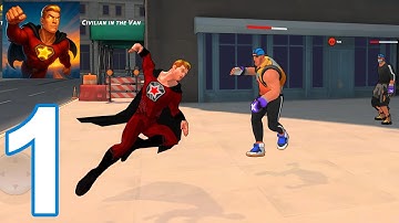 Flying Fuser Rope Fighter Hero - Gameplay Walkthrough Deel 1 - Intro & Tutorial (iOS, Android)