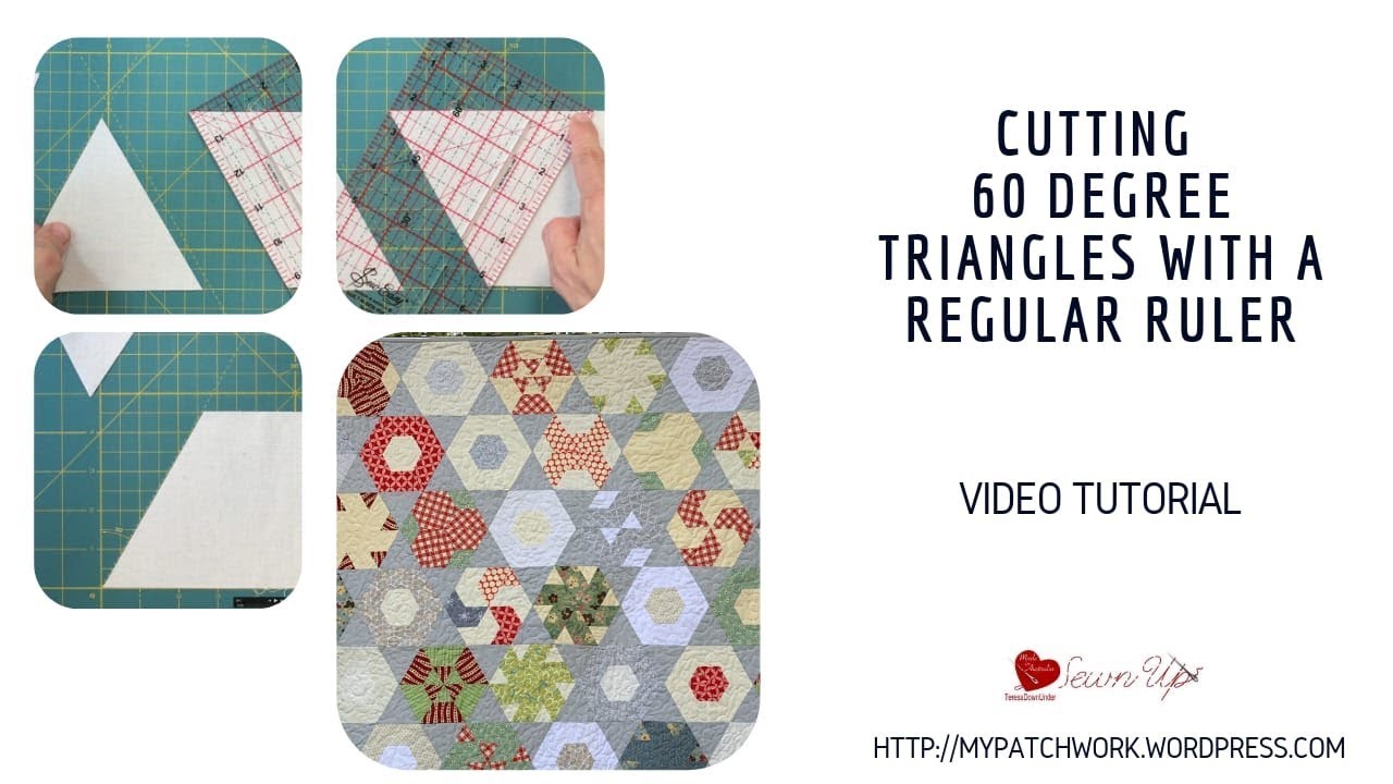 How to use your quilting ruler to cut 60 degree triangles 