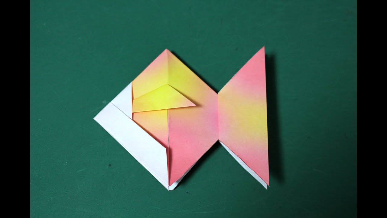 Origami Kabuto Goldfish 折り紙 かぶと金魚 折り方 Youtube