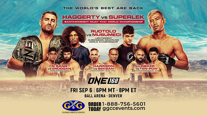 #GGCCEvents: ONE 168: Denver | SEP 6