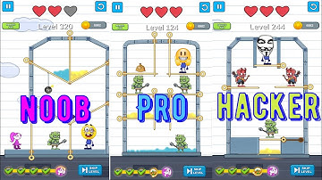 Pencil Boy - NOOB vs PRO vs HACKER [Pull the Pin, Rescue Princess]