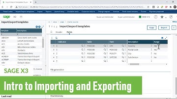Getting Started with Importing and Exporting data in  Sage X3