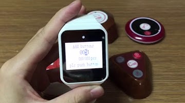 Add button on TD108 retekess wrist paging system