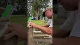 Grave of Letitia Hopkins 1853-1875 #gravestone #restoration #timelapse #graveyard #cemetery #grave