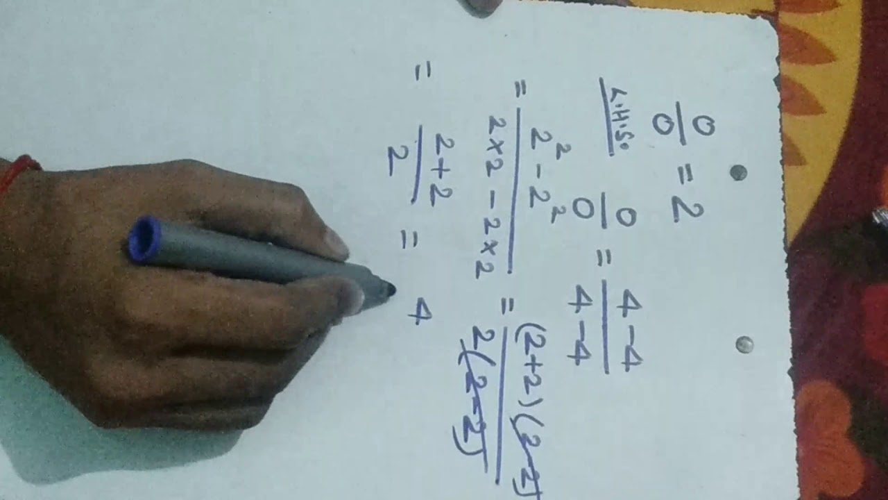 How to prove zero divide zero equal 2. YouTube