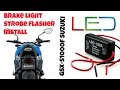 Brake Light Strobe Module Install, GSX-S1000/F Brake Flasher