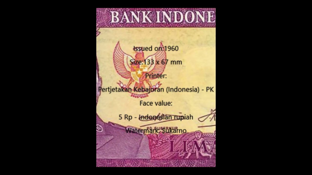 5 rupiah soekarno Tahun 1960