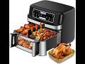 1600W Dual Zone Air Fryer Oven,12.69QT with Divider,Nonstick &amp; Dishwasher-Safe