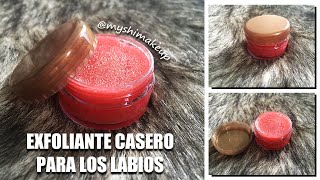 COMO HACER EXFOLIANTE PARA LABIOS CASERO | DIY paso a paso para labios resecos y maltratados