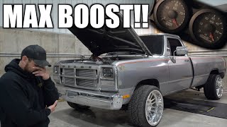 1st Gen Cummins Hits The Dyno for 1000HP!!! MAX BOOST!!!
