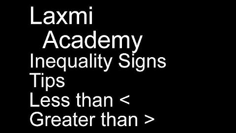 Inequality signs less than and greater than