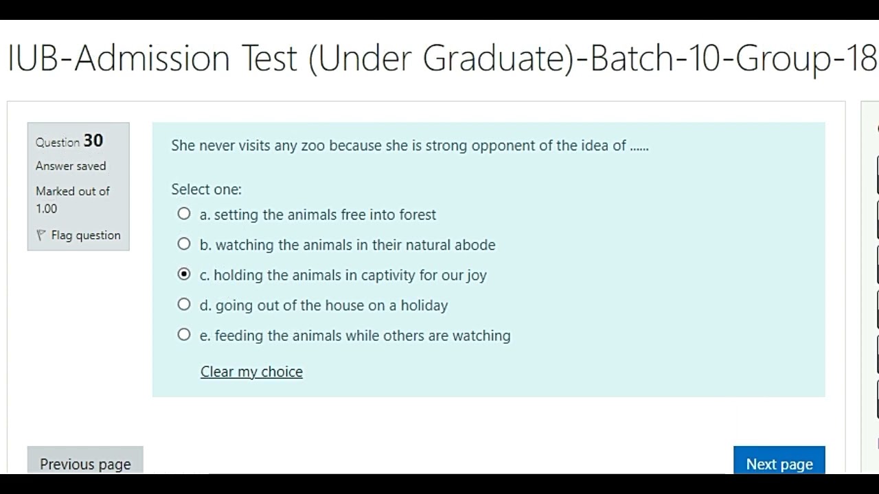 IUB NAT IUB-Admission Test ( Under Graduate ) Batch 10 Group 17 ( 2022 ) Date 17/08/2022