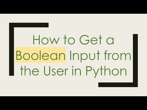 How to Get a Boolean Input from the User in Python
