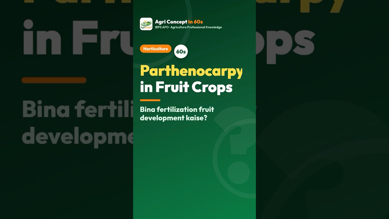 Types of Parthenocarpy | IBPS AFO #Shorts