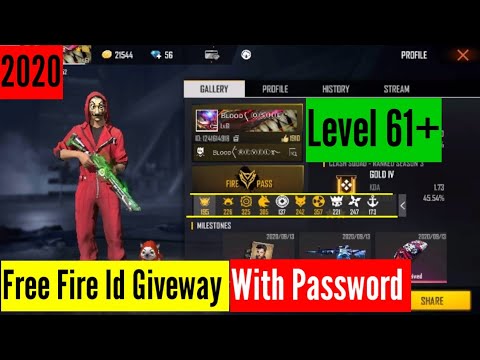Garena Free Fire Id With Fb Password Free Id 2020 Youtube