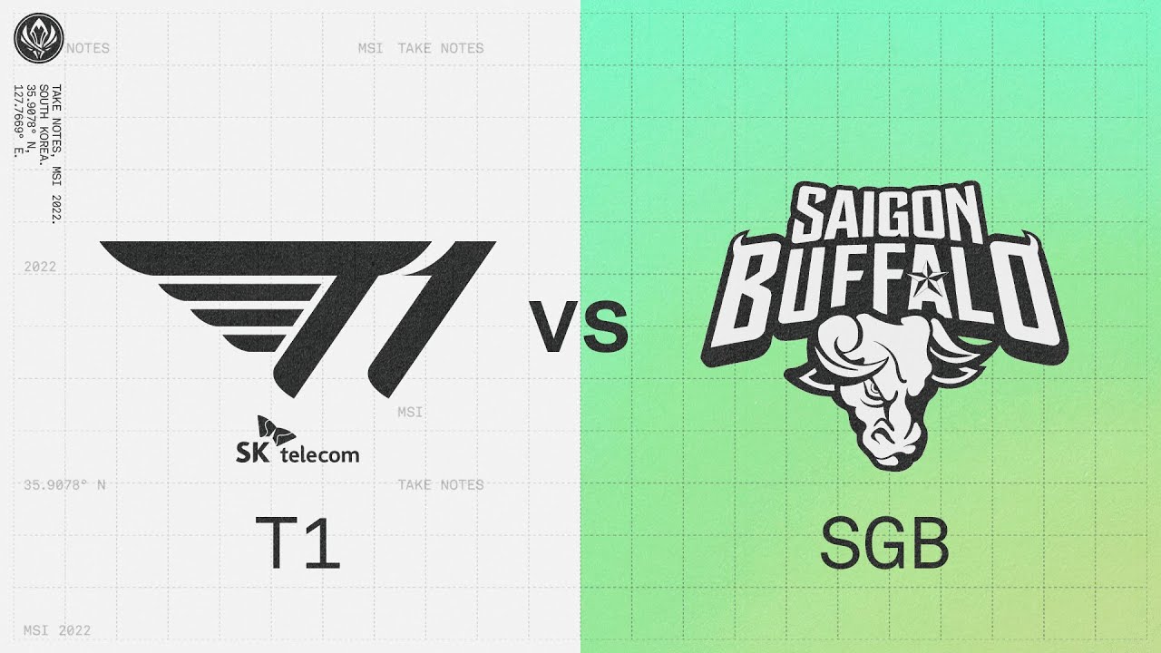 T1 vs SGB | 2022 MSI Groups Day 1 | T1 vs. Saigon Buffalo Esports