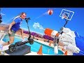 ULTIMATE ALL SPORTS SCOOTER RACE TRICK SHOT Battle!