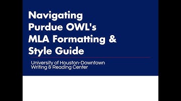 Navigating Purdue OWL