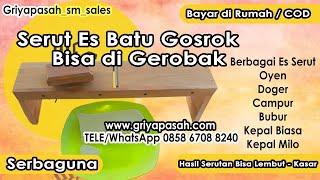 Alat Penghancur Es Batu Manual dari Kayu