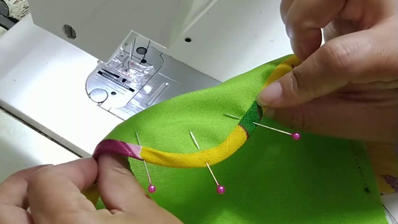 Como Costurar viés em curva - truque que facilita - #VEDA 9/04