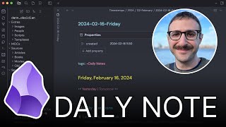 Obsidian Daily Note Template Tour and Tutorial