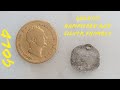 #misterminelabman      #metaldetectinguk Gold half sovereign Hammered, and silver Thimble.