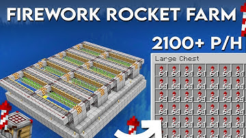 Minecraft Fireworks Rocket Farm - 2100+ Per/h - Rocket Farm Tutorial Minecraft
