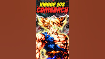 LL SSJ GOKU INSANE 1v3 COMEBACK! 😳🔥 #DragonBall #DragonBallLegends #DBLegends #Shorts