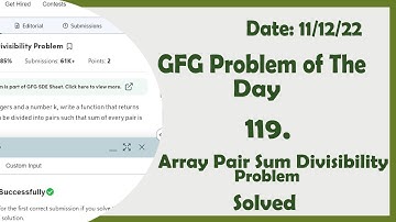 Array Pair Sum Divisibility Problem || C++ || GFG Daily Problem