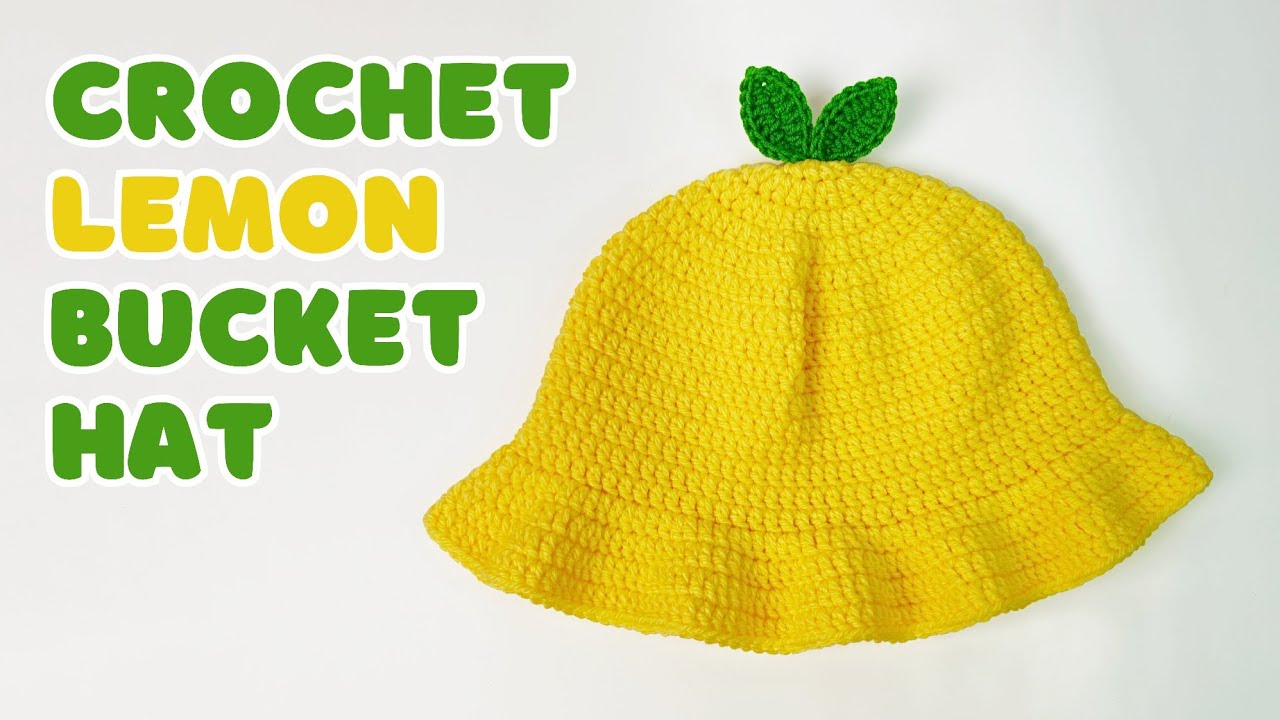 The CUTEST Crochet Lemon Bucket Hat 🍋 | Easy Summer Tutorial