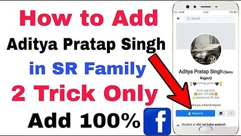 How To Add Aditya Pratap Singh in SR FAMILY🔰2021 With New Rules। Sonu Rajput Se Kaise Add Hoye।