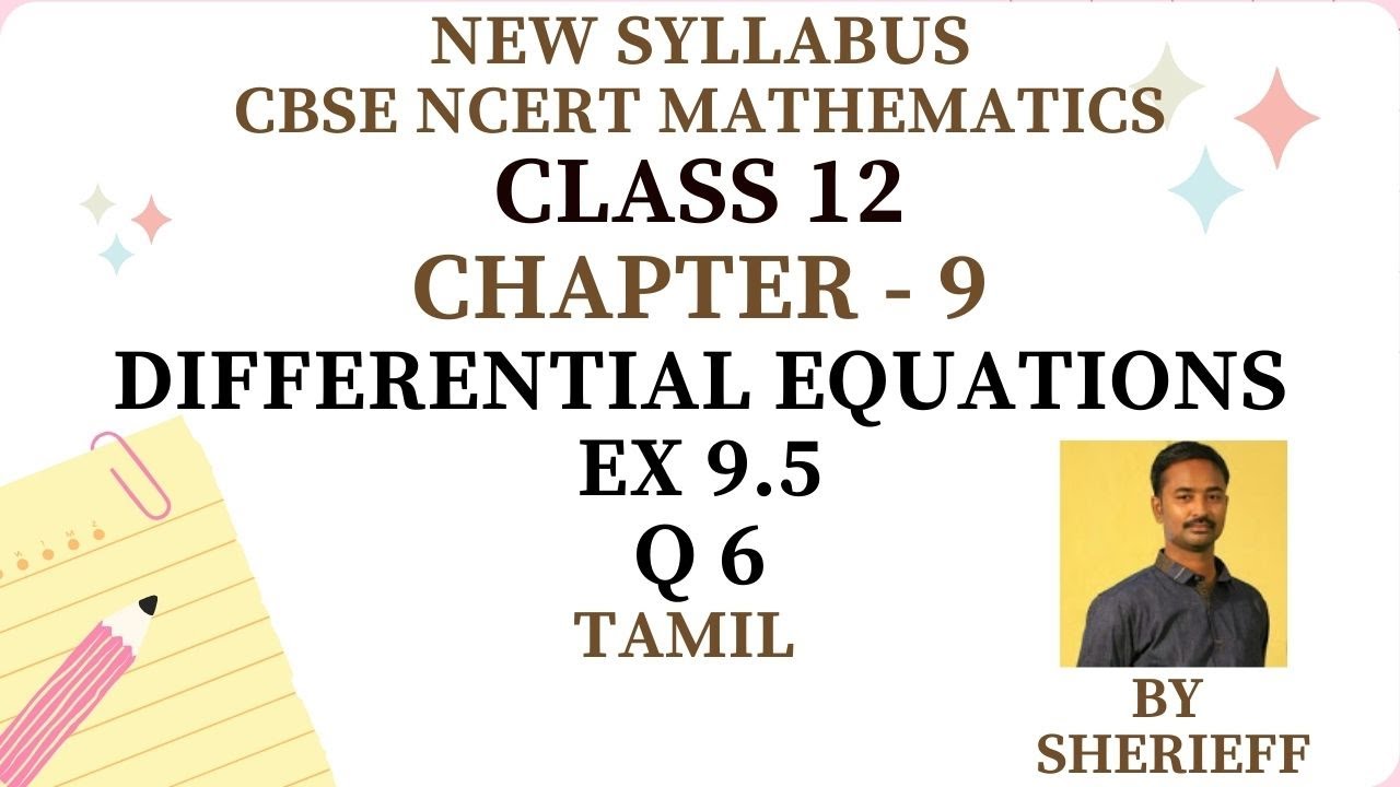 CLASS 12 | EX 9.5 | Q 6 | MATHS | CHAPTER 9 | DIFFERENTIAL EQUATIONS ...
