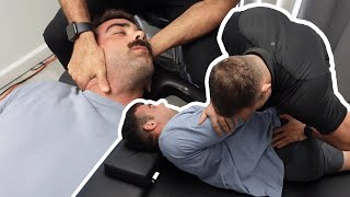 Firefighter Gets Adjustment Cupping Shockwave Therapy Best athlete chiropractor Hollywood Miami
