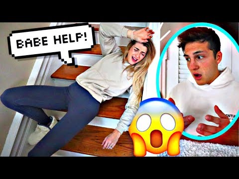 falling-down-the-stairs-prank-on-fiance!-*cute-reaction*