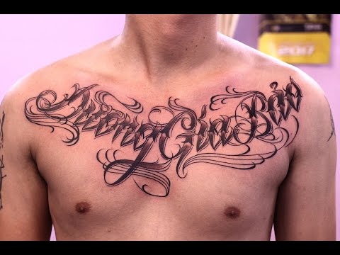 Hình Xăm Chữ Ngang ngực (tên của con Trai) đầy ý nghĩa - Mr.Tattoo Xăm Nghệ Thuật Hà Nội