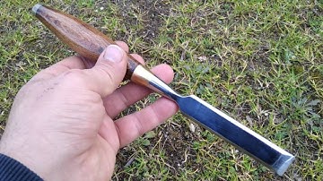 OLD RUSTY BROKEN HANDLE CHISEL RESTORATION (RESTORATION AND CUSTOMIZE)