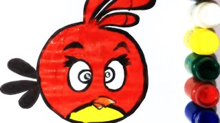 How to Draw and Color angry bird||Color and draw angry bird|Baby big eyes screenshot 5
