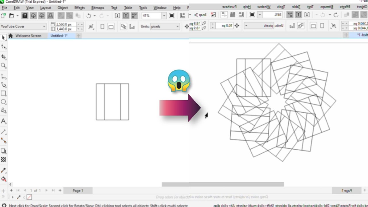 Step by step easy design on Corel draw// Beautiful designs on corel ...