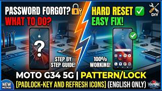Motorola Moto G34 5G Hard Reset | Password, Pattern Unlock (New Method)#motog345g #hardreset