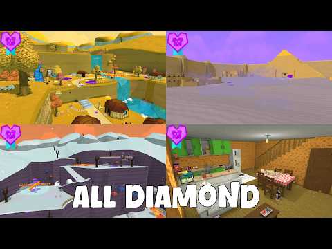 SPEED RUNNING ALL DIAMOND TIMES ⏱️💎 IN SUPER BEAR ADVENTURE HARDCORE MODE
