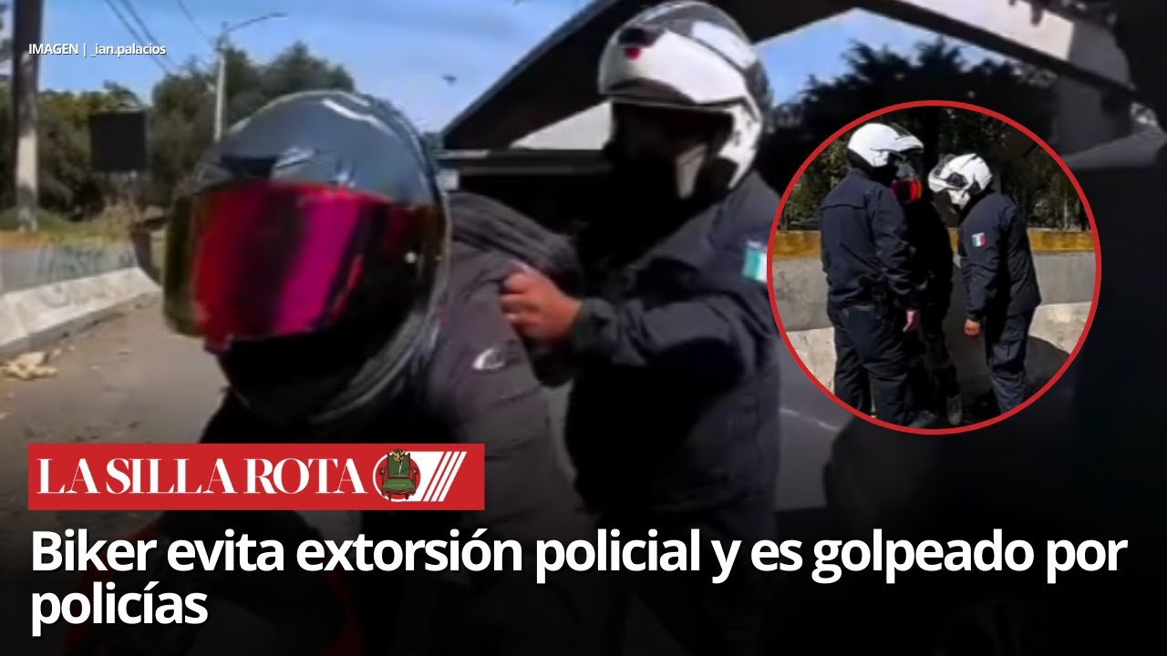 Corrupción policial queda grabada: golpean a motociclista que evitó ‘mordida’