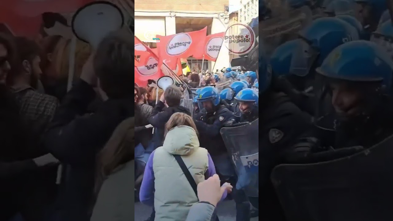Italian police violently suppress pro-Palestine protesters
