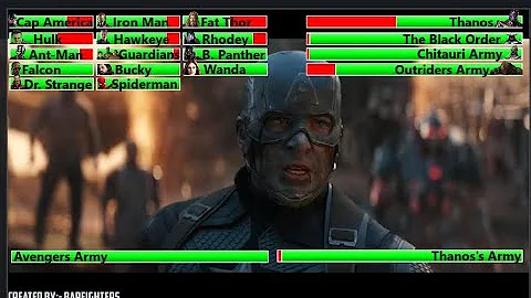 Avengers: Endgame (2019) Final Battle with healthbars